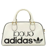 グッチ GUCCI adidasコラボ ミニ ボストン 702397 ホワイト レザー ボストンバッグ ヴィンテージ金具 白 黒 アディダス ショルダーストラップ欠品
