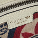 グッチ GUCCI adidasコラボ ミニ ボストン 702397 ホワイト レザー ボストンバッグ ヴィンテージ金具 白 黒 アディダス ショルダーストラップ欠品