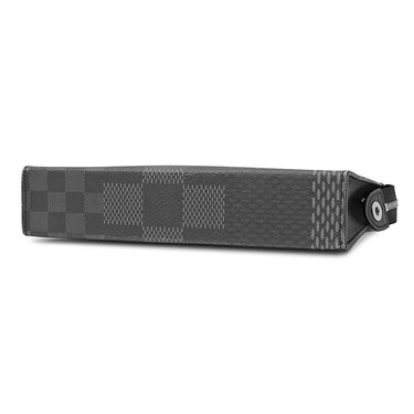 ルイヴィトン LOUIS VUITTON ポシェット ヴォワヤージュ MM N60444 ブラック×グレー レザー ダミエグラフィット3Dキャンバス クラッチバッグ シルバー金具 セカンドバッグ