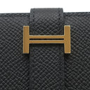 エルメス HERMES ベアンコンパクト ブラック ヴォーエプソン 二つ折り財布 ゴールド金具 黒