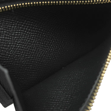 エルメス HERMES ベアンコンパクト ブラック ヴォーエプソン 二つ折り財布 ゴールド金具 黒