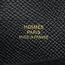 エルメス HERMES ベアンコンパクト ブラック ヴォーエプソン 二つ折り財布 ゴールド金具 黒