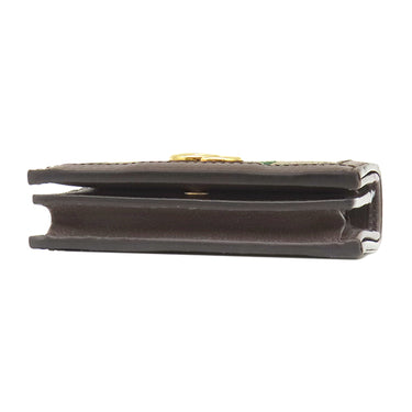 グッチ GUCCI オフィディア GG カードケース 523155 ベージュ×エボニー GGスプリームキャンバス レザー 二つ折り財布 ゴールド金具 ウェブ ストライプ