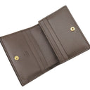 グッチ GUCCI オフィディア GG カードケース 523155 ベージュ×エボニー GGスプリームキャンバス レザー 二つ折り財布 ゴールド金具 ウェブ ストライプ