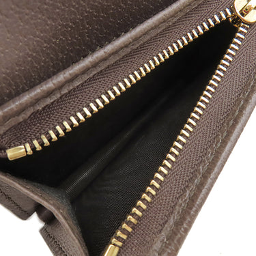 グッチ GUCCI オフィディア GG カードケース 523155 ベージュ×エボニー GGスプリームキャンバス レザー 二つ折り財布 ゴールド金具 ウェブ ストライプ