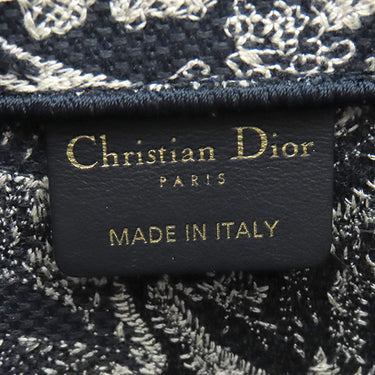 クリスチャン・ディオール Christian Dior ブックトート ラージ ネイビー コットン トートバッグ トワル ドゥ ジュイ リバース エンブロイダリー