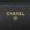 シャネル CHANEL マトラッセ チェーンウォレット AP0250 ブラック キャビアスキン チェーンウォレット ゴールド金具 黒 ココマーク