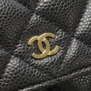 シャネル CHANEL マトラッセ チェーンウォレット AP0250 ブラック キャビアスキン チェーンウォレット ゴールド金具 黒 ココマーク