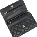 シャネル CHANEL マトラッセ チェーンウォレット AP0250 ブラック キャビアスキン チェーンウォレット ゴールド金具 黒 ココマーク