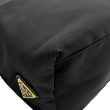 プラダ PRADA リボン ナイロン トート 1BG052 NERO ナイロン トートバッグ ゴールド金具 黒 ロゴ JACQUARD FIOCCO