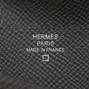 エルメス HERMES ベアンコンパクト タッチ ヴェールドー×グラファイト ヴォーエプソン アリゲーターマット 二つ折り財布 シルバー金具 黒 クロコ