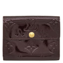 ルイヴィトン LOUIS VUITTON ラドロー M93519 アマラント モノグラムヴェルニ コインケース ゴールド金具 カードケース 名刺入れ 2つ折り