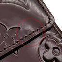 ルイヴィトン LOUIS VUITTON ラドロー M93519 アマラント モノグラムヴェルニ コインケース ゴールド金具 カードケース 名刺入れ 2つ折り