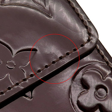 ルイヴィトン LOUIS VUITTON ラドロー M93519 アマラント モノグラムヴェルニ コインケース ゴールド金具 カードケース 名刺入れ 2つ折り