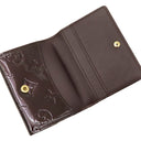 ルイヴィトン LOUIS VUITTON ラドロー M93519 アマラント モノグラムヴェルニ コインケース ゴールド金具 カードケース 名刺入れ 2つ折り