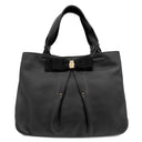 サルヴァトーレ・フェラガモ Salvatore Ferragamo ヴァラリボン AU-21 B665 ブラック レザー キャンバス トートバッグ ブロンズ金具 黒 トート