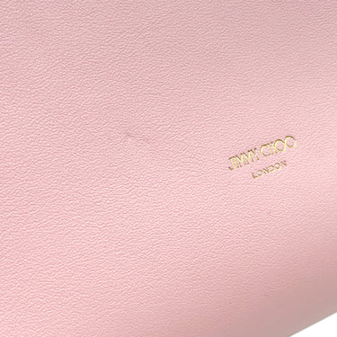 ジミーチュウ JIMMY CHOO LENNY S ピンク レザー 2WAYバッグ ゴールド金具 レニー ロゴ トート ショルダーバッグ