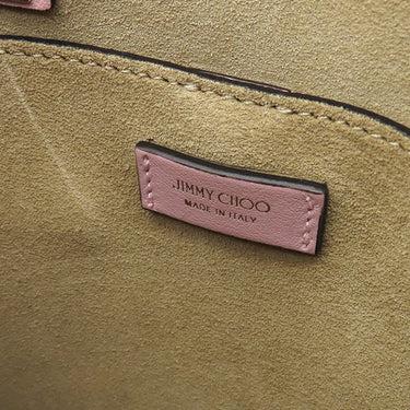 ジミーチュウ JIMMY CHOO LENNY S ピンク レザー 2WAYバッグ ゴールド金具 レニー ロゴ トート ショルダーバッグ