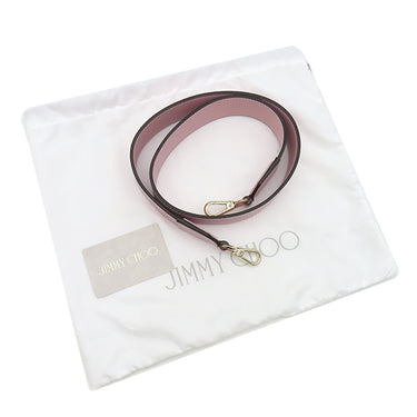 ジミーチュウ JIMMY CHOO LENNY S ピンク レザー 2WAYバッグ ゴールド金具 レニー ロゴ トート ショルダーバッグ