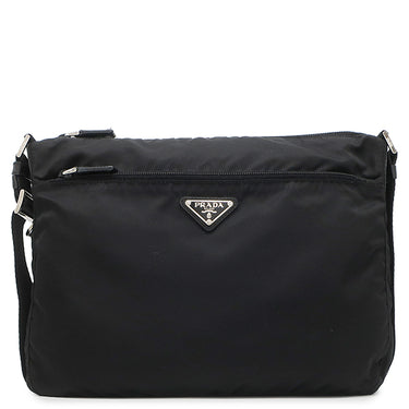 プラダ PRADA 三角ロゴ ショルダー BT0421 ブラック ナイロン ショルダーバッグ シルバー金具 黒 斜め掛け ナイロンバッグ