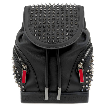 クリスチャンルブタン Christian Louboutin エクスプローラー ファンク 3215038 ブラック×レッド カーフ 2WAYバッグ シルバー金具 黒 赤 スタッズ スパイク