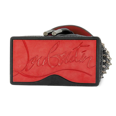 クリスチャンルブタン Christian Louboutin エクスプローラー ファンク 3215038 ブラック×レッド カーフ 2WAYバッグ シルバー金具 黒 赤 スタッズ スパイク