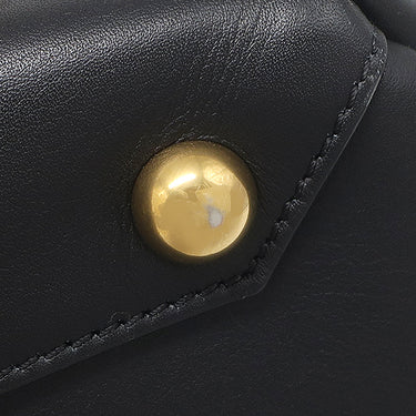 バーバリー BURBERRY ズタッズ ミディアム バナー トートバッグ ブラック レザー 2WAYバッグ ゴールド金具 黒
