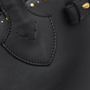 バーバリー BURBERRY ズタッズ ミディアム バナー トートバッグ ブラック レザー 2WAYバッグ ゴールド金具 黒