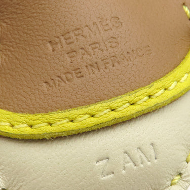 エルメス HERMES ジージー カマイユ チャイ×クレ×コルナリン×ライム アニョーミロ バッグチャーム 茶 オフホワイト 赤茶 黄色
