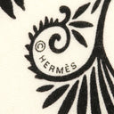 エルメス HERMES ショール カレ140 CARRE ホワイト×ブラック カシミヤ シルク ストール 【LE CHARME D'ORPHEE/オルフェウスの魅力に誘われて】