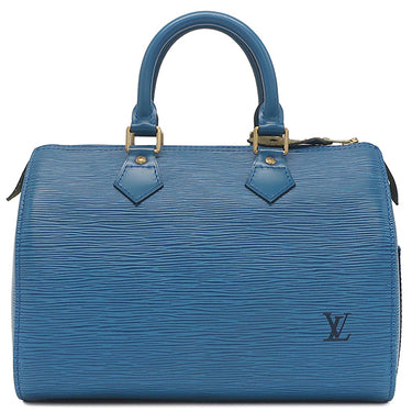 ルイヴィトン LOUIS VUITTON スピーディ25 M43015 トレドブルー エピレザー ハンドバッグ ゴールド金具 青 ボストンバッグ 鍵・パドロック欠品