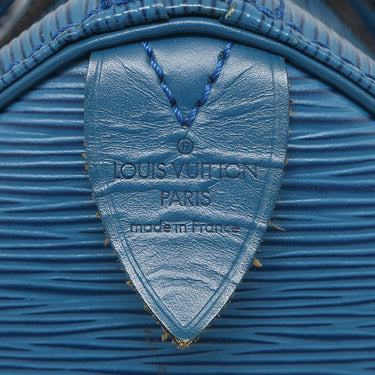 ルイヴィトン LOUIS VUITTON スピーディ25 M43015 トレドブルー エピレザー ハンドバッグ ゴールド金具 青 ボストンバッグ 鍵・パドロック欠品