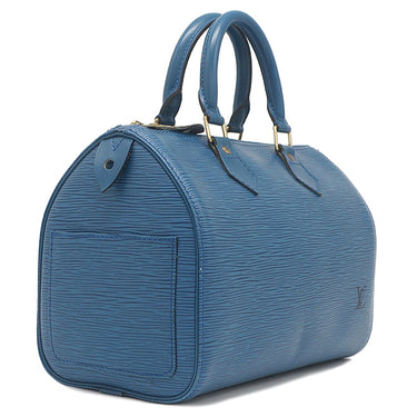 ルイヴィトン LOUIS VUITTON スピーディ25 M43015 トレドブルー エピレザー ハンドバッグ ゴールド金具 青 ボストンバッグ 鍵・パドロック欠品