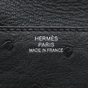 エルメス HERMES ルヴァンキャトル ブラック オーストリッチ コインケース 黒