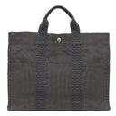 エルメス HERMES エールライントート MM グレー キャンバス トートバッグ シルバー金具 鍵 カデナ欠品