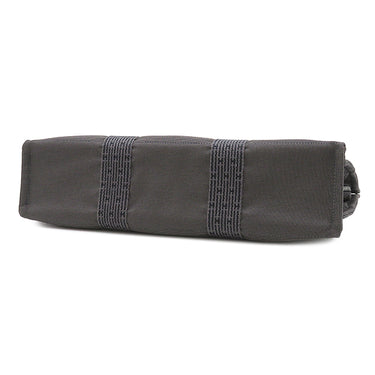 エルメス HERMES エールライントート MM グレー キャンバス トートバッグ シルバー金具 鍵 カデナ欠品