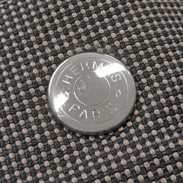エルメス HERMES エールライントート MM グレー キャンバス トートバッグ シルバー金具 鍵 カデナ欠品