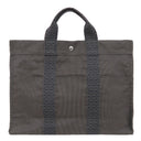 エルメス HERMES エールライントート MM グレー キャンバス トートバッグ シルバー金具 鍵欠品 カデナ取り外し不可