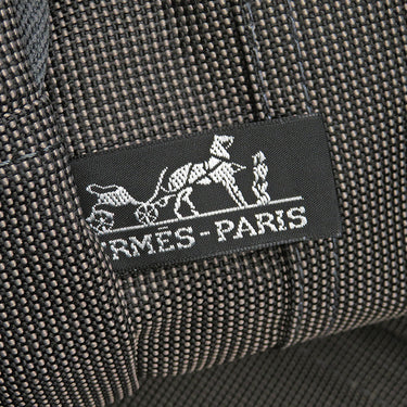 エルメス HERMES エールライントート MM グレー キャンバス トートバッグ シルバー金具 鍵欠品 カデナ取り外し不可