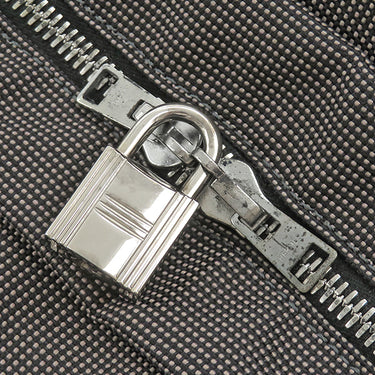 エルメス HERMES エールライントート MM グレー キャンバス トートバッグ シルバー金具 鍵欠品 カデナ取り外し不可
