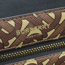 バーバリー BURBERRY TBモノグラム ストライプ Eキャンバス トート ブラウン×マルチカラー コーティングキャンバス レザー トートバッグ ゴールド金具 茶 白 黒 赤
