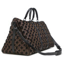 ルイヴィトン LOUIS VUITTON キーポル トリアングル 50 M45046 モノグラム×ブラック モノグラムキャンバス エンブロイダリー ボストンバッグ ブラック金具 ネームタグ欠品