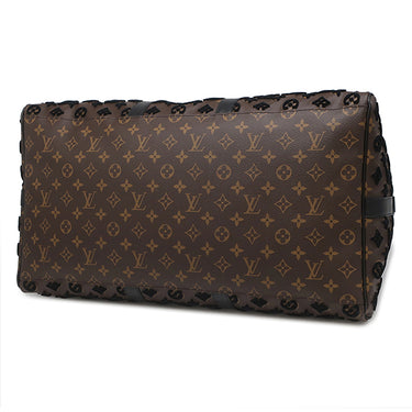 ルイヴィトン LOUIS VUITTON キーポル トリアングル 50 M45046 モノグラム×ブラック モノグラムキャンバス エンブロイダリー ボストンバッグ ブラック金具 ネームタグ欠品