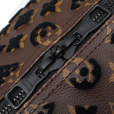ルイヴィトン LOUIS VUITTON キーポル トリアングル 50 M45046 モノグラム×ブラック モノグラムキャンバス エンブロイダリー ボストンバッグ ブラック金具 ネームタグ欠品