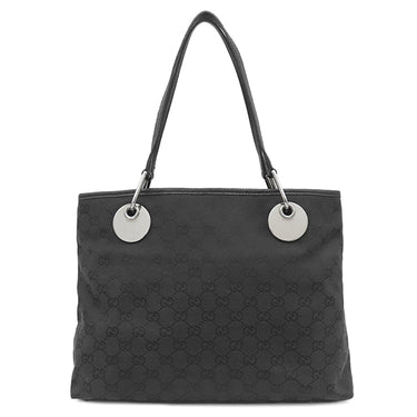 グッチ GUCCI GGキャンバス トート 120837 ブラック GGキャンバス トートバッグ シルバー金具 黒 ショルダー 肩掛け