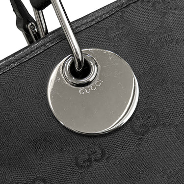 グッチ GUCCI GGキャンバス トート 120837 ブラック GGキャンバス トートバッグ シルバー金具 黒 ショルダー 肩掛け