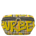 バーバリー BURBERRY グラフィティプリント ヴィンテージチェック 4074214 ベージュ×イエロー ナイロン レザー ウエストバッグ マットシルバー金具 ボディバッグ