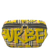 バーバリー BURBERRY グラフィティプリント ヴィンテージチェック 4074214 ベージュ×イエロー ナイロン レザー ウエストバッグ マットシルバー金具 ボディバッグ