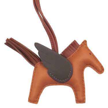 エルメス HERMES ロデオPM ペガサス パンデピス×シエンヌ×モカ アニョーミロ バッグチャーム 茶 こげ茶 2024年製