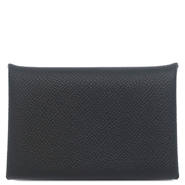 エルメス HERMES カルヴィ ブラック ヴォーエプソン カードケース シルバー金具 黒 小銭入れ フラグメントケース 2024年製
